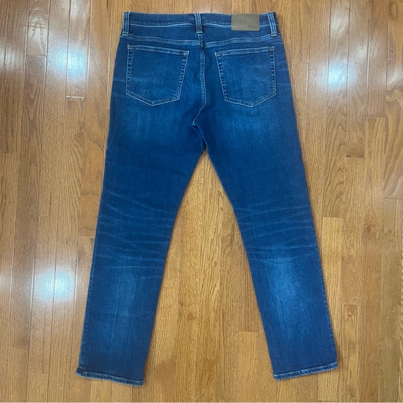 Madewell Straight Leg Dark Blue Men's Jeans - Picture 4 of 9